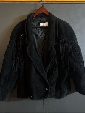 80s Fringe Leather Cowboy Jacket